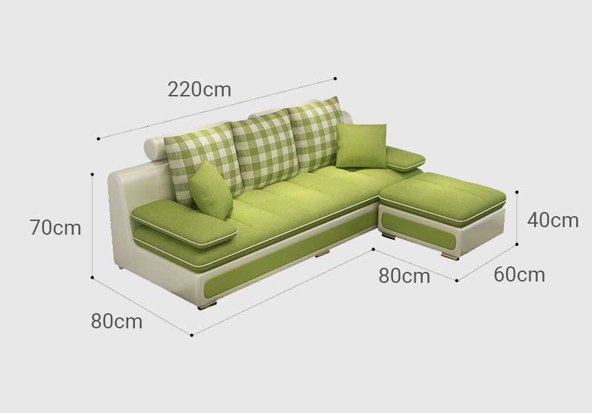 Sofa nỉ phòng khách hiện đại KD025