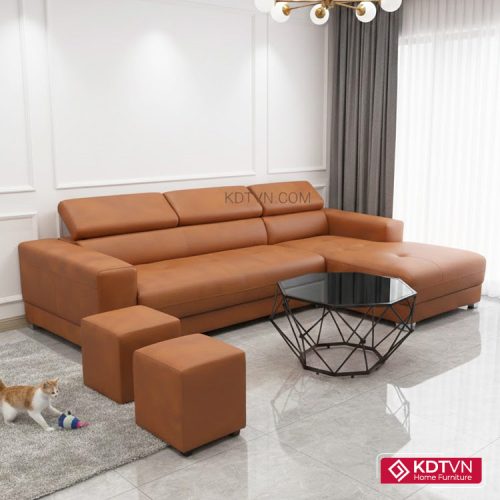 Sofa da hiện đại cho chung cư KD216