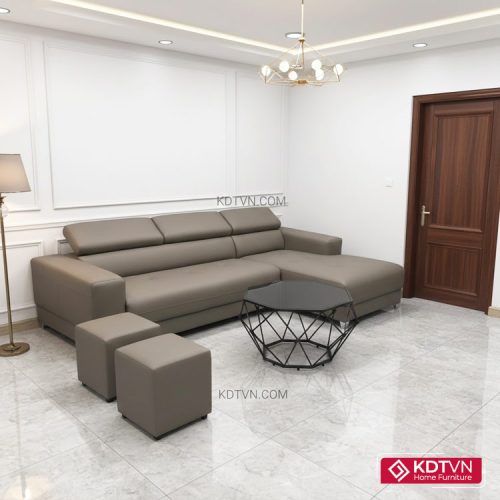 Sofa da hiện đại cho chung cư KD216