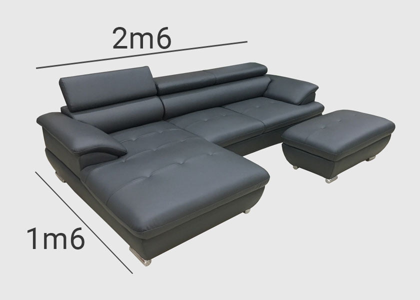Sofa da phòng khách giá rẻ KD181