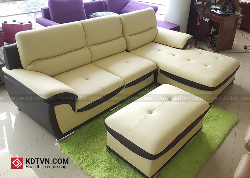 Sofa da phòng khách hiện đại