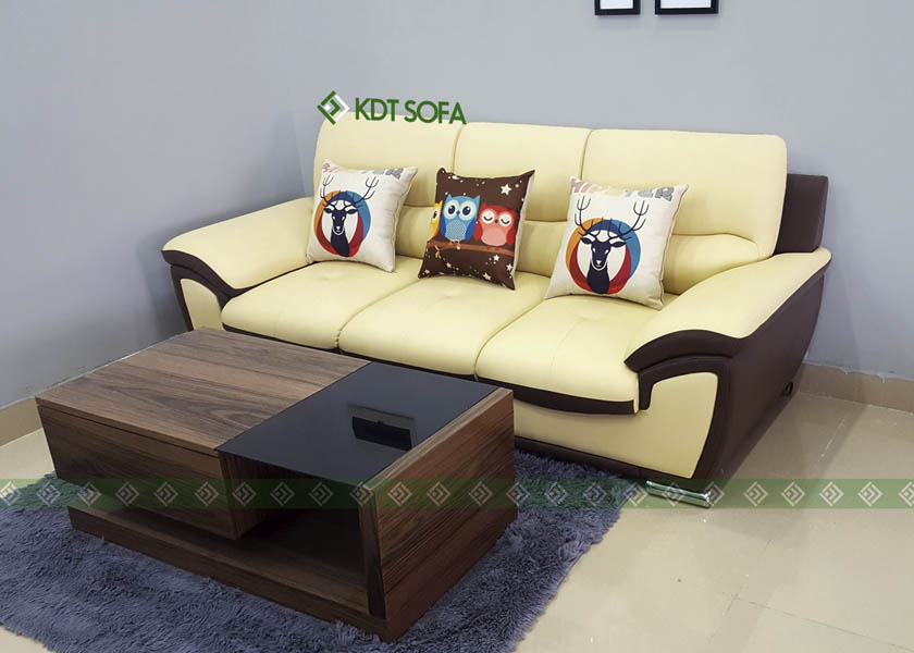 Sofa da phòng khách hiện đại