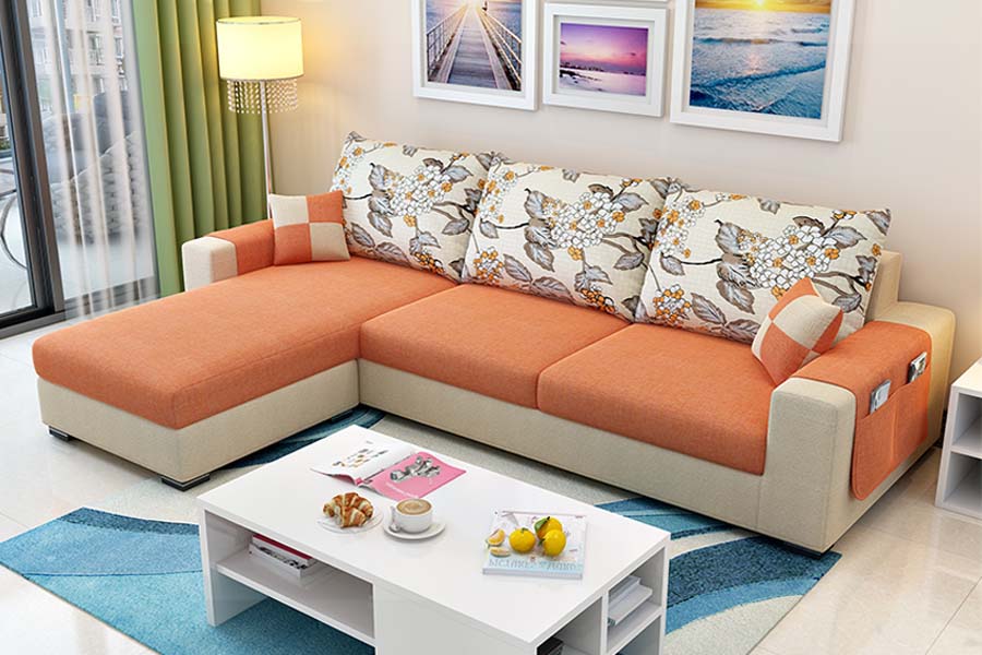 sofa nỉ phòng khách được sử dụng phổ biến