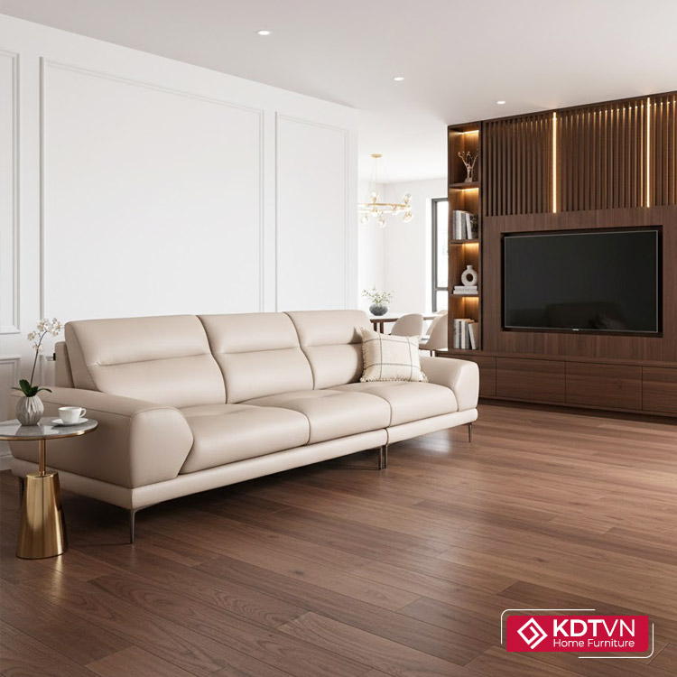 Sofa văng da Hàn quốc KD143 7 Sofa da phòng khách hiện đại KD143