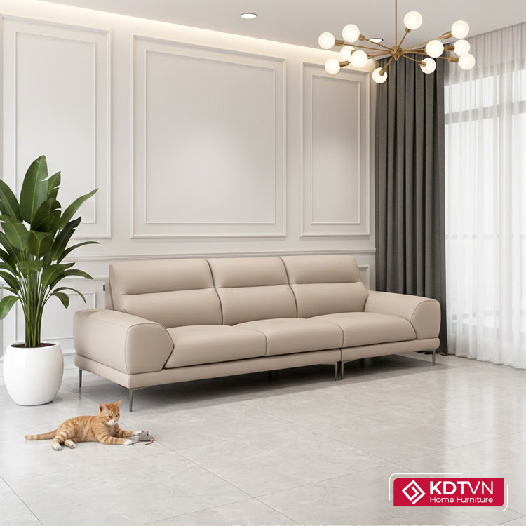 Sofa văng da Hàn quốc KD143 6 Sofa da phòng khách hiện đại KD143