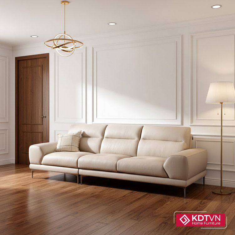 Sofa văng da Hàn quốc KD143 8 Sofa da phòng khách hiện đại KD143