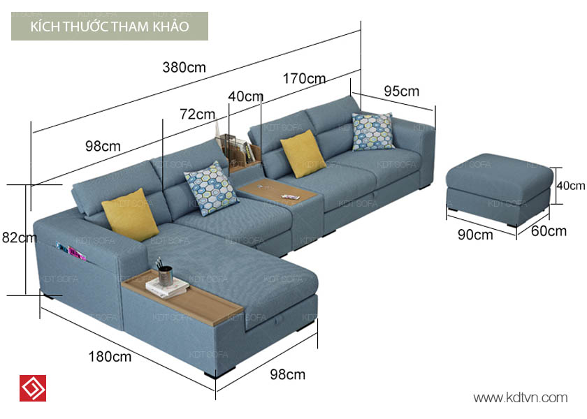 Ghế sofa phòng khách rộng