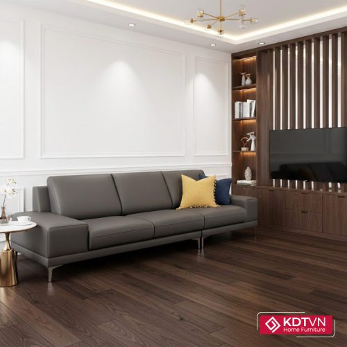 Sofa da cho phòng khách hiện đại KD135