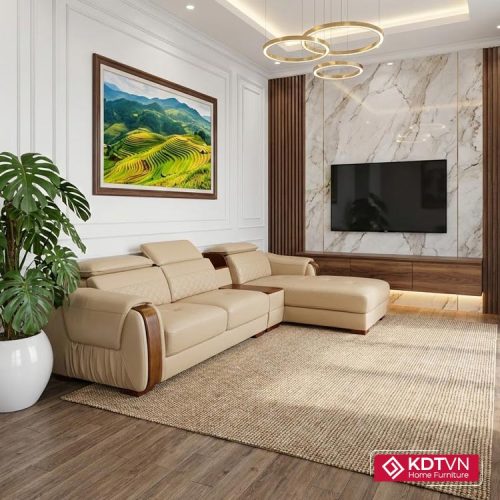 Sofa da kích thước lớn hiện đại KD223