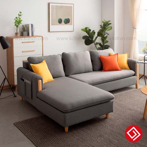 Sofa góc bọc nỉ đẹp KD033A