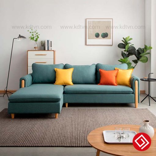 Sofa góc bọc nỉ đẹp KD033A