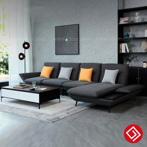 Sofa nỉ góc L hiện đại