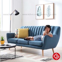 Sofa văng nỉ chân cao