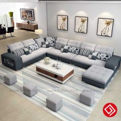 Sofa nỉ cho phòng khách rộng