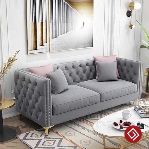 sofa vang ni nhung dep kd042