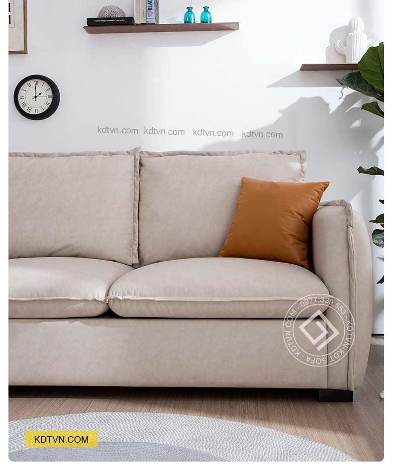 Sofa nỉ góc L hiện đại