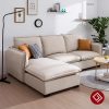 Sofa nỉ góc L hiện đại