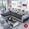 Sofa nỉ góc L hiện đại