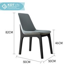 Kích thước ghế ăn gỗ bọc da KC07