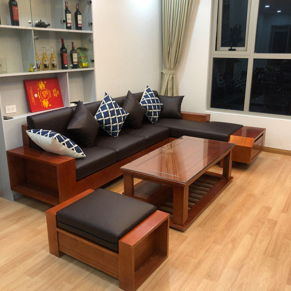 Sofa gỗ đơn giản hiện đại