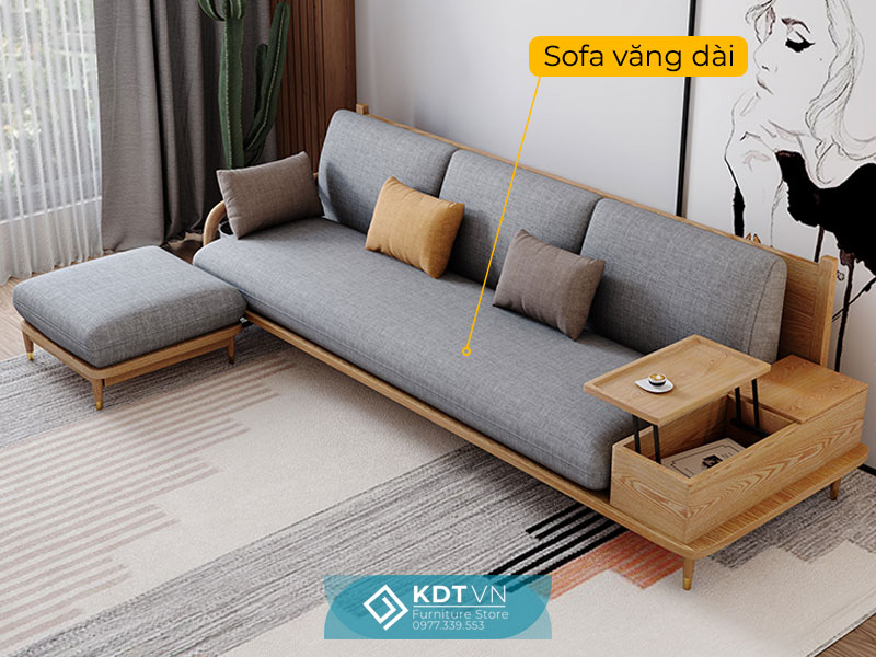 Sofa văng gỗ dài hiện đại