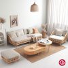 Bộ ghế sofa gỗ đệm nỉ phòng khách