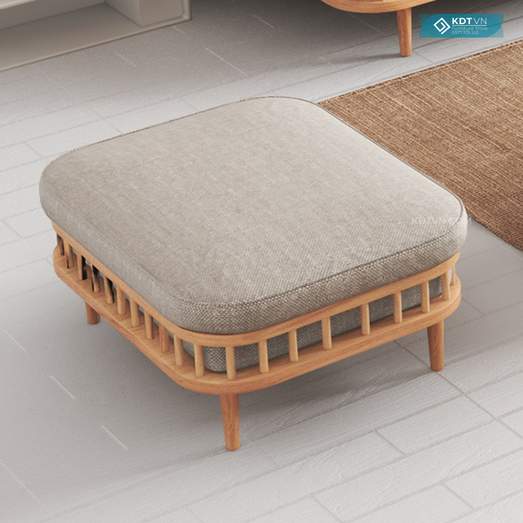 Bộ ghế sofa gỗ đệm nỉ phòng khách