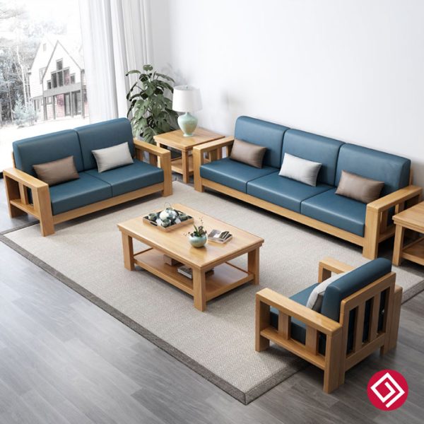 Bộ bàn ghế sofa gỗ chữ U hiện đại