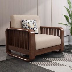 Sofa gỗ chữ L hiện đại