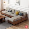 Bộ ghế sofa gỗ 4 chỗ ngồi G76