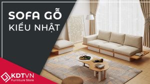 sofa gỗ kiểu nhật hiện đại