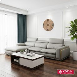 Bộ ghế sofa phòng khách da góc KD101