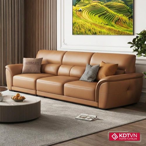 Mẫu sofa da màu da bò hiện đại KD100