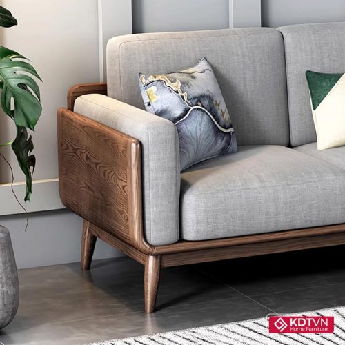 Ghế văng gỗ đẹp đệm nỉ G16V