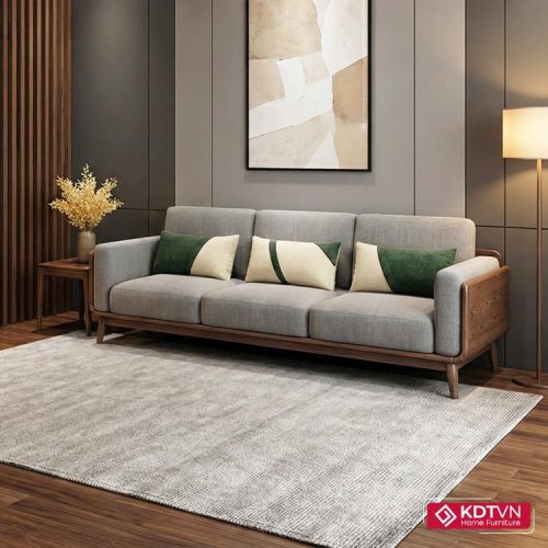 Ghế văng gỗ đẹp đệm nỉ G16V